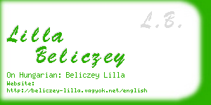 lilla beliczey business card